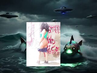 OCEAN WATER CGI SCI FI PLANET PARODY ROLE PLAY SOLO FEMALE PUBLIC
