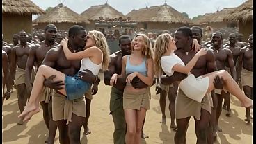 Hottest Brazilian sisters get creampied in African village