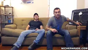 Busted Mid-Jerk: Clumsy Blowjob Turns Hot for Closeted Dude – Amateur Gay Fun 18+