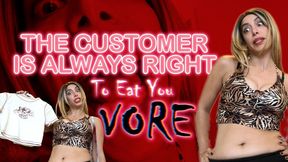 Amazonian Alena Love The Customers Always Right Vore- Swallowing SFX[4K]