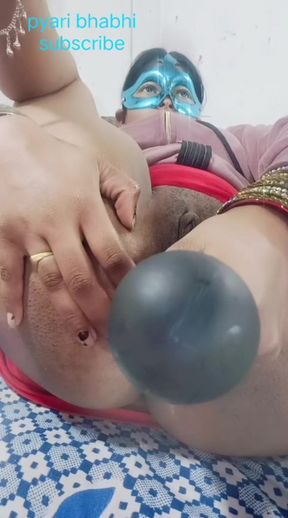 Masturbation by inserting 12 inch dildo in ass Desi Bhabhi Hindi Audio