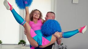 ”Cheerleading practice ends for charming teen with ass fucking drilling”