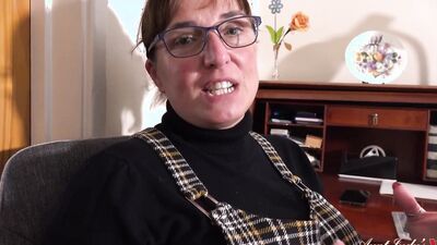 Redhead Boss Ruby Catches You Masturbating & Sucks Your Cock at the Office