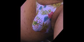 Tiny Tropical Thong Bulge Play