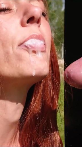 Outdoor Cumshot Compilation Cum in Mouth - Cum Swallowing - Facial   Clip 1