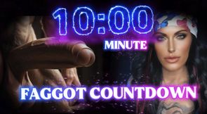 10 MINUTE FAGGOT JOI COUNTDOWN- Mistress Raven gives you Gay JOI only allowing you 10 minutes to stroke and cum to cock