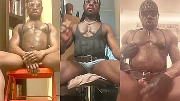 Black Muscle Dad Fetish Smoking & Wank Scenes