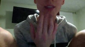 Cutie Rubs Herself Down for You