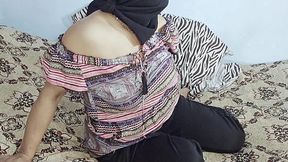 Really Indian Hot Wife Wearing Arabic Hijab on Live Webcam Plays with Husband S Big Cock