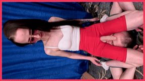 Man has a chance to be under dick-girl`s sporty butt, vf3470x 1080p