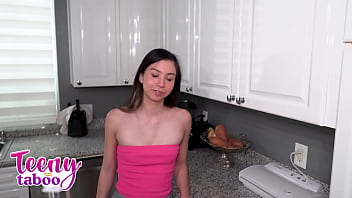 Caught On Our Bed Amber Angel Fingers Her Teen Pussy Before Creampie