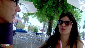 Fucking on the beach with the superb Spanish Milf Raquel Abril who cums like a slut