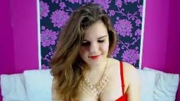 Sweet Brunnette in Red Underwear