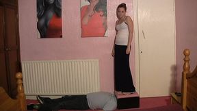Sophie Stepping On His Face In Sandals & Her Bare Feet
