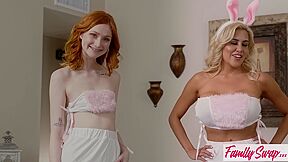 Horny Bunnies Milf Caitlin Bell & Scarlet Skies Amp Up Easter With Their Festive Pussies