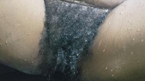 Homemade Sex Under the Waterfall, Hot Wife Big Pussy & Hairy Pussy Close up Carrying