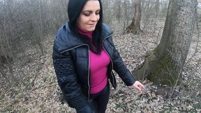 milfycalla – blowjob in the woods with husband’s friend 💋 downjacket fetish - ep. 249