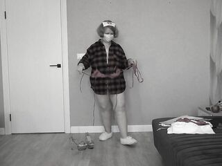 Breasty big beautiful woman mother I'd like to fuck tries on a nurse dress