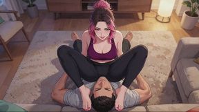 Foot Worship Stories #22: Sweat-Soaked Yoga Pants and the Secret Under My Big Feet