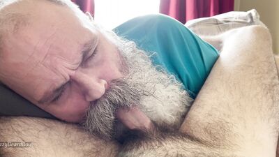 Moustache Grandpa Nurses on Hairy Cub Cock