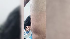 Feasting on a creamy cock&#x1F346; with lips