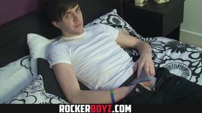 Rocker Boyz - Rugged Emo Lad Strokes Off His Uncut Shaft