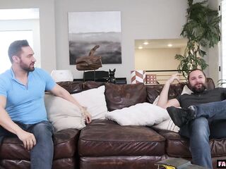 Hawt French Maid Gets Spitroasted! - Laynee James