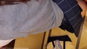 Beautiful Breasts, Slender, Ponytailed ***, Cums in Mouth at Karaoke, Creampie at Hotel