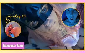 Emma Ink Vlog EP01 - Day by day, BJ, handjob, anal and creampie