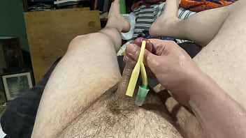 Masturbating my Limp Dick With a Foley Catheter in