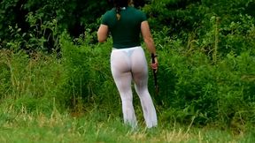 thong leotard camping trip