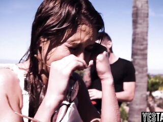 Tiny virgin teen gets tempted by her allies step daddy and ends up banging him