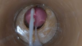 Precum squirting in my pussy Camera In Vagina 4k. Extreme close up!
