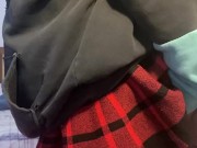 femboy frots and rides a dildo and cums lots