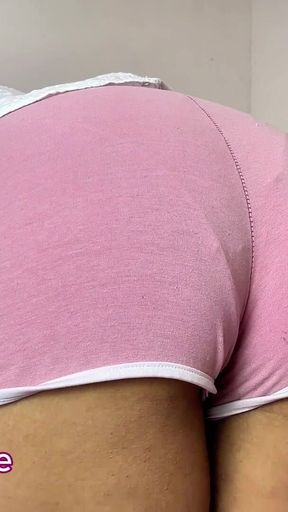 BBW Bubbly Farts in Pink Shorts