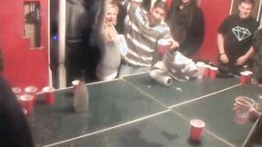 ”University dick sucking teen goes down on cock”