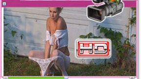 Savannah Costello White Pantyhose and Thong Outside mp4 1280x720