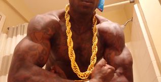 BBC Worship Hallelujah Johnson ( Christmas Party with Center Meat ) Tall Dark Chocolate Muscles Tattoos Hairy BBC Hallelujah