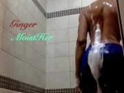 Squirtin Yphaass - Wet Anal Play Squirting Pussy Ginger MoistHer finger in soapy ass & pussy squirt