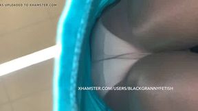 black granny upskirt tights n panties