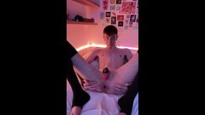 Twunk Lays EGG Out of His Cock-squeezing Fuckhole