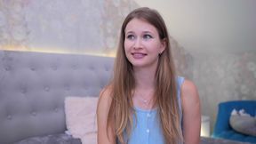 A Beauty in Stockings Spread Her Legs