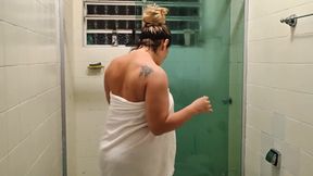 Stepson Hides in Closet to Watch His Hot Stepmom She Finds Out and Fucks Him