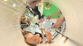 8K VR 360 ANNA YIDE LELE MARTINA stinky feet POV mocking and insulting dwarfs