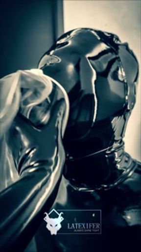 Latex Breathplay Mask Slave Training (Session 24)