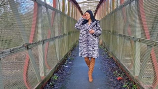 Risky nudity in public