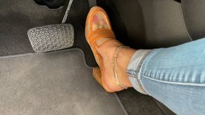 Revving the Buick in Chunky Heel Mules