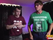 Geeky nerd boys get to fuck their dream