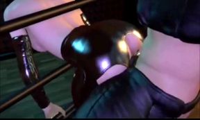 big boobed anime girl fucked in wrestling court.