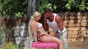 massage session to fuck session with sexy blonde vanna rose